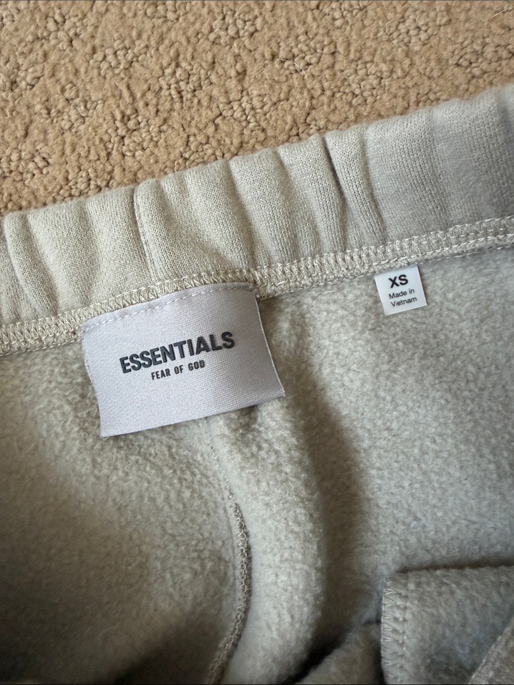 Essentials Stone Gray Logo Sweatpants - Picture 2 of 4